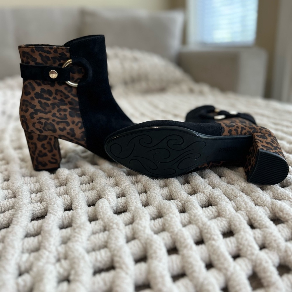Leopard Print Ankle Boots